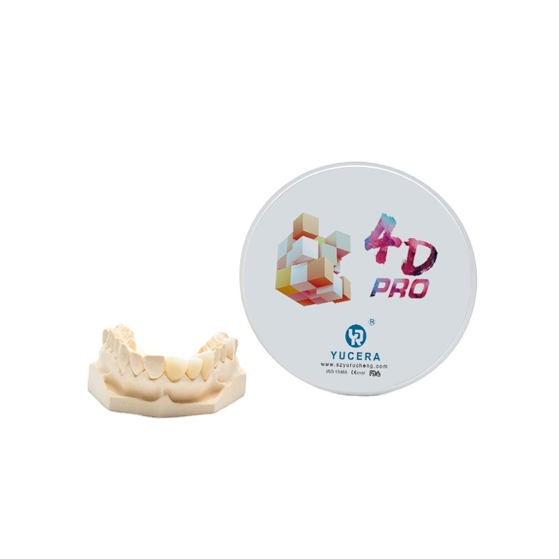 YRC 4D PRO CAD CAM Diş Fırlatma için Çok Katmanlı Zirkonya Blokları A2-D4 BL1-BL4