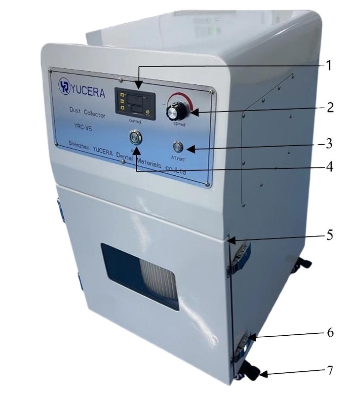Yucera Vacuum Cleaner YRC-V5 Dental Portable Vacuum for Dental CAD CAM CNC Milling Machine for Dental Lab