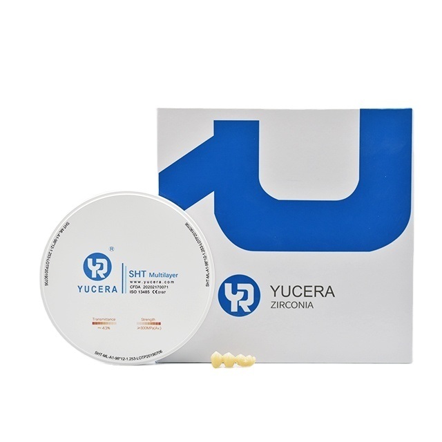 Yucera SHT Multilayer High Translucency Zirconia Block  98mm Dental Disc (900MPa  46% Light Tranmittance CAD CAM)