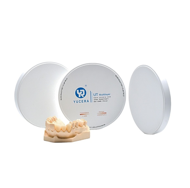 Yucera UT-Multilayer High Translucency Zirconia Block - 98mm Dental Disc (600MPa, 49% Light Tranmittance)