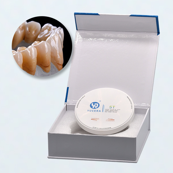 YUCERA ST Zircon Blank Dental Drill Super Translucent Zirconia Crown Blocks 95mm LAB CAD/CAM Dental Materials for Super Roots