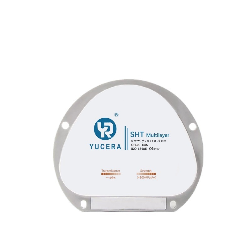 Yucera  Multilayer Sht Zirconia Dental Block Amann System 89MM /Zirconia Disk for CAD CAM