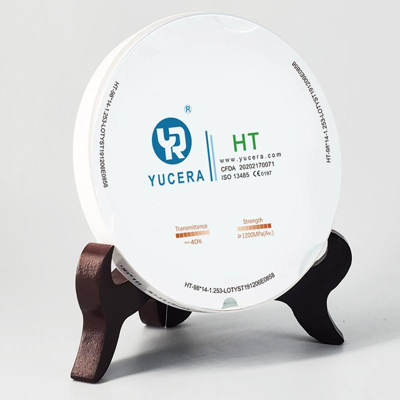 YUCERA HT 98mm/open Dental Zirconia Blocks Zirconia Blank Zirconia Ceramic Shenzhen Ce White UT Dental Amalgam Capsule Price 40%