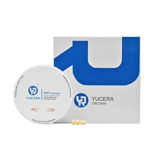 Yucera SHT  95mm Dental Zirconia Ceramics Multilayer Zirconia  A1-D4 Color Dental Zirconia Block