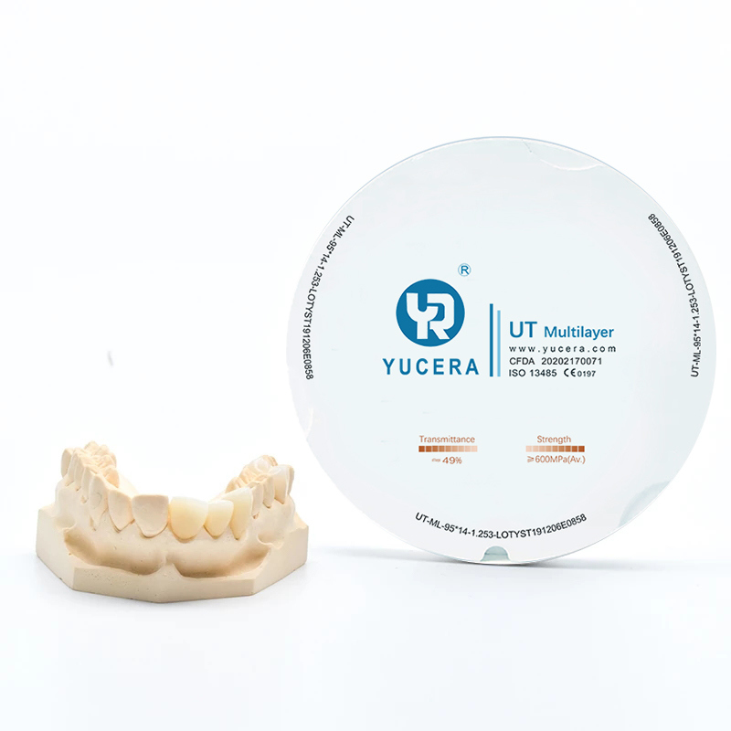 Dental Milling Machine Yucera  UT Multilayer Zirconia Blocks Zirconia Block Use Zirconia Disk