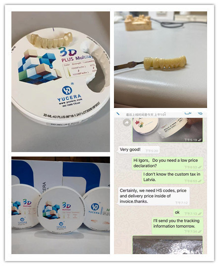 3D Plus Multilayer 43% -57% 6 Layers 3D Zirconia Dental Block Disc CAD CAM 95mm System for Dental Lab with ISO CE Certificate