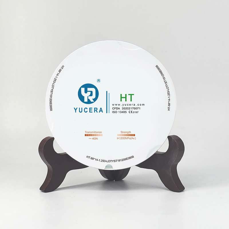 YUCERA 95mm HT High Translucent Cad Cam Dental Materials Manufacturer Dental Lab Consumables Zirconia Block Factory Price