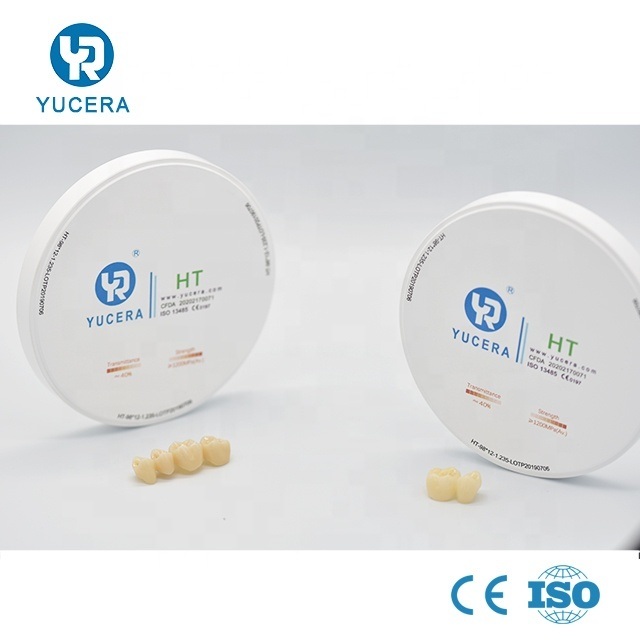 YUCERA 98mm HT High Translucent Cad Cam Dental Materials Manufacturer Dental Lab Consumables Zirconia Block Factory Price