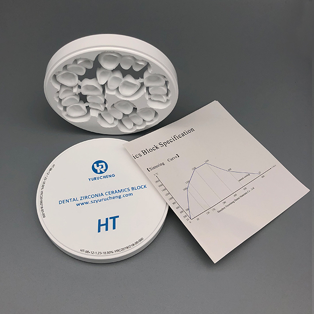 YUCERA 98mm HT High Translucent Cad Cam Dental Materials Manufacturer Dental Lab Consumables Zirconia Block Factory Price