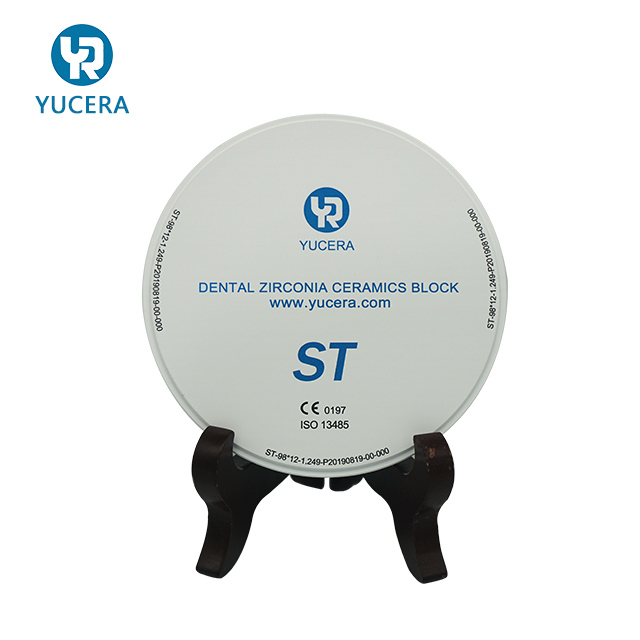 YUCERA  ST White Zirconia Block Yucera Zircon Block 98mm WhiteStrength 1200Mpa 43% High Translucency 98*16mm Zirconia Blocks