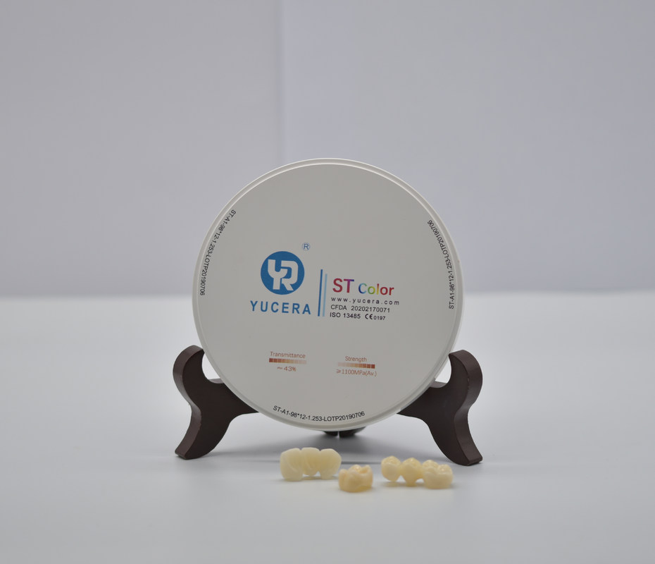 YUCERA  ST White Zirconia Block Super Translucent Dental Ceramic Zirconia Block for Denture Crowns and Bridges