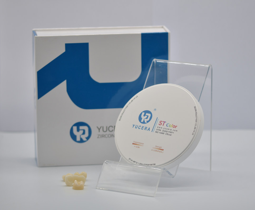 YUCERA  ST White Zirconia Block Dental Lab Use Cad Cam 98mm White Blank Zirconia Blocks for 5 Axis Dental Milling Machine
