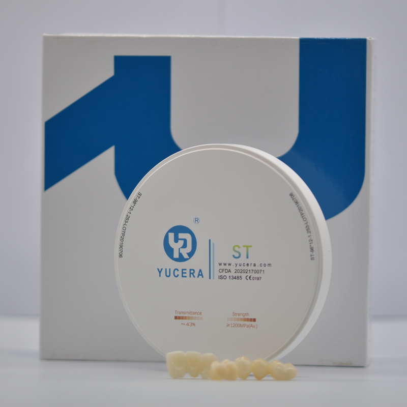 YUCERA  ST White Zirconia Block Dental Lab Use Cad Cam 98mm White Blank Zirconia Blocks for 5 Axis Dental Milling Machine