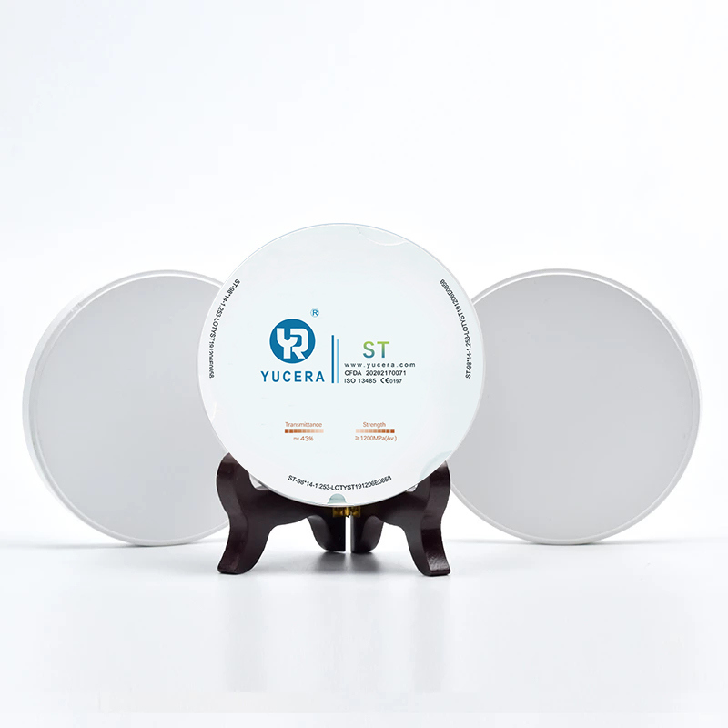 YUCERA  ST White High Strength Dental Lab Zirconia Blocks 43% High Translucent Zirconia Disc