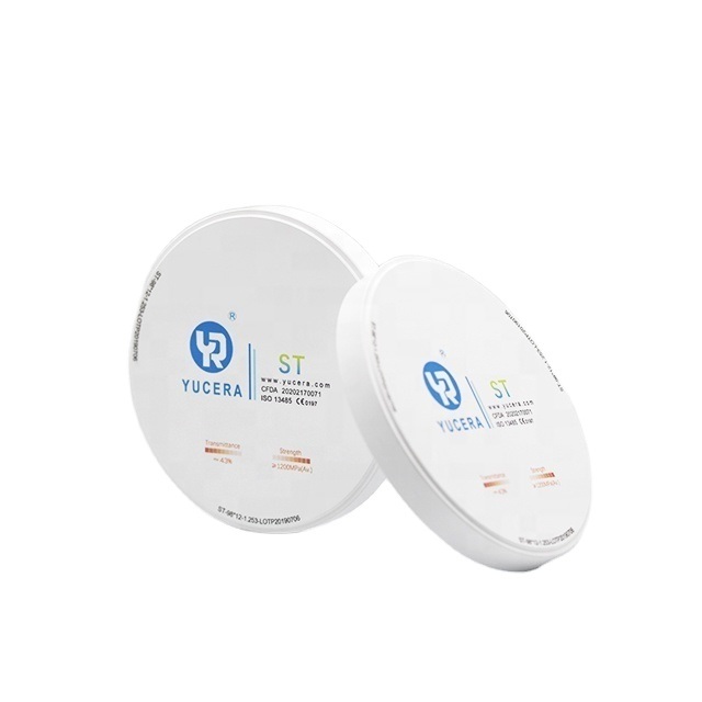 YUCERA  ST White Zirconia Block Dental Zirconia Discs Teeth  White Block Online Technical Support 5 Years Class II CE ISO