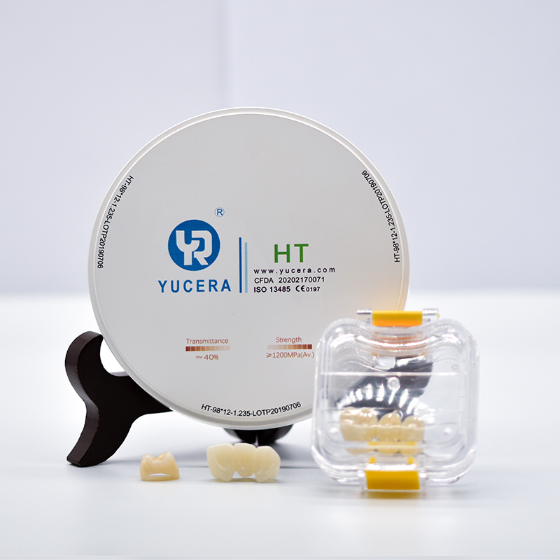 YUCERA 98mm HT High Translucent Cad Cam Dental Materials Manufacturer Dental Lab Consumables Zirconia Block Factory Price