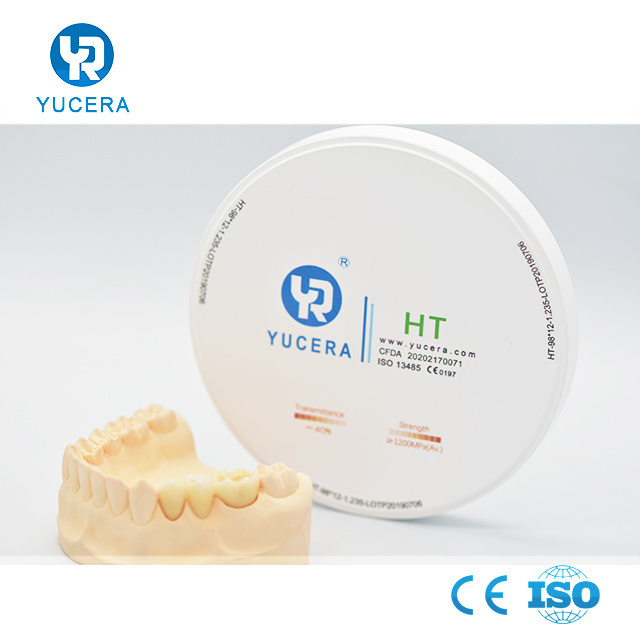 CE ISO Certificate Cad Cam Zirconia Ceramic Disk Dental Laboratorio High Translucent Zirconia Blocks for Crown