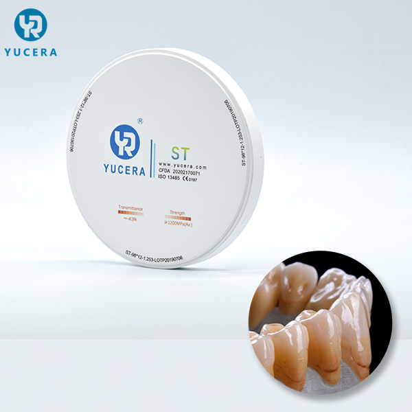 Yucera ST 98mm Zirconia Dental Block for Dental Equipment Laboratory and Dental Implant/chairs
