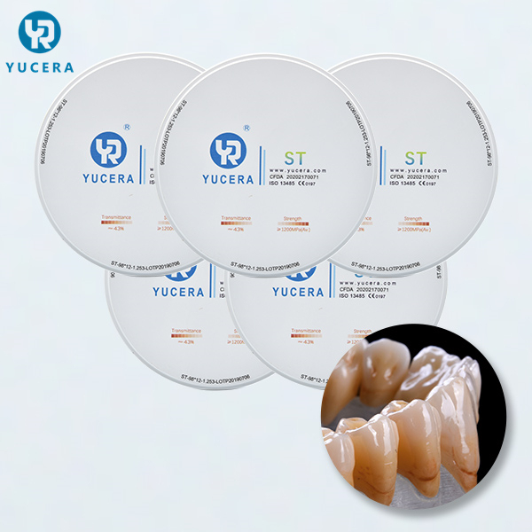 Yucera ST 98mm Zirconia Dental Block for Dental Equipment Laboratory and Dental Implant/chairs