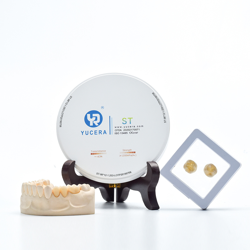 High Quality Manufacturers Yucera ST White Dental Zirconia Blocks and Discs for Dental Lab