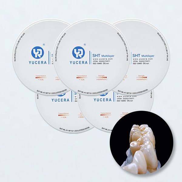 Super-High Translucency Multilayer Zirconia Dental Disc for Anterior and Crown Dental Zirconia Color Zirconia Multilayer