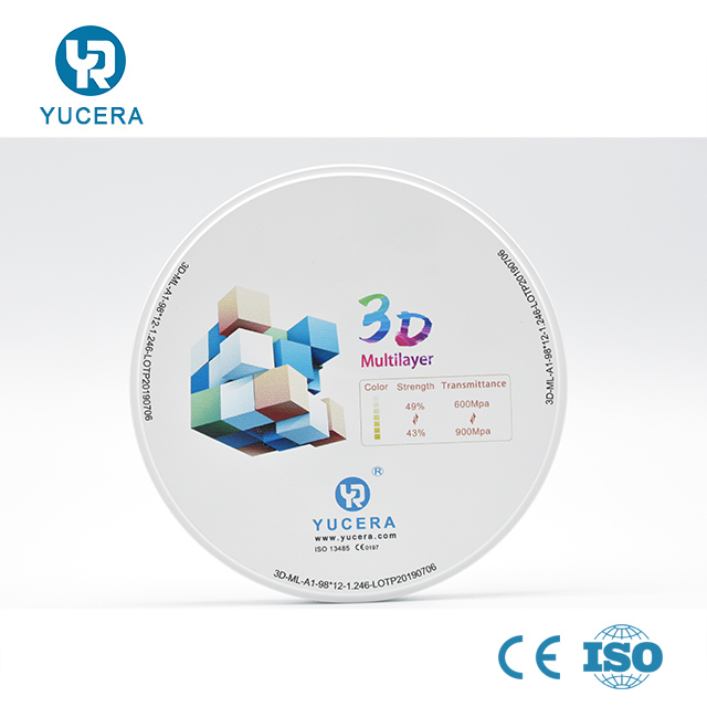 Quality Zirconia Ceramic Disc for All System  Dental Zirconia Ceramic Disc 3D Plus Multilayer Zirconia Block