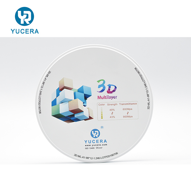 Quality Zirconia Ceramic Disc for All System  Dental Zirconia Ceramic Disc 3D Plus Multilayer Zirconia Block