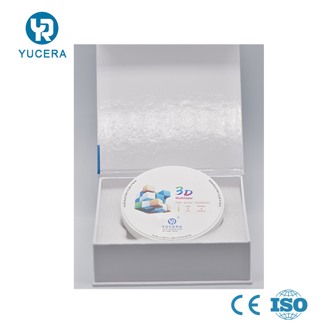 Dental Lab Cad Cam Materials Zirconia Blocks  3D Multilayer Pre Shaded Zirconia Dental Block for Open System Milling Machine