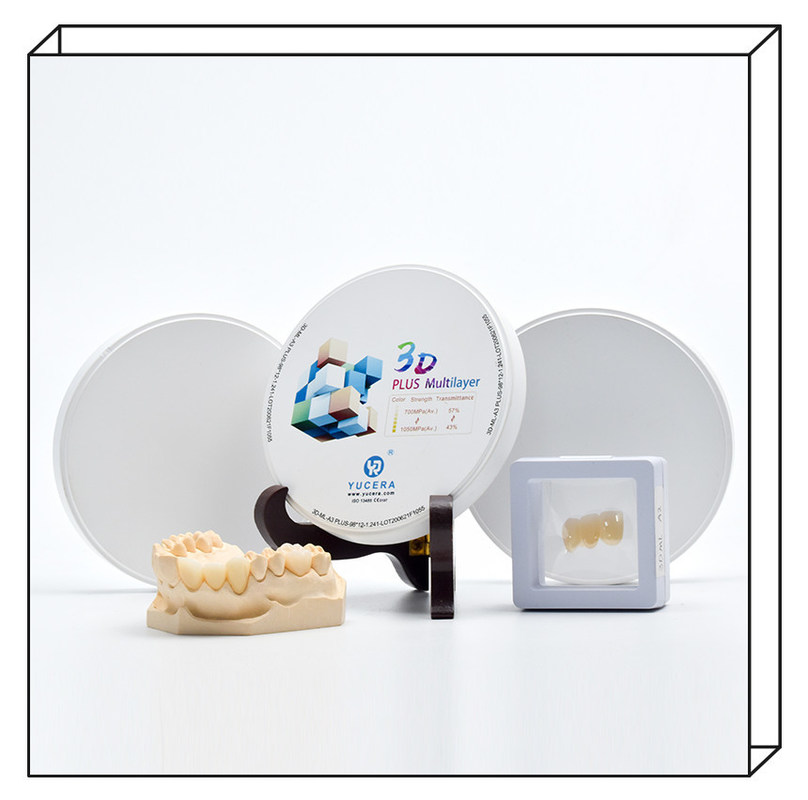 YUCERA 3D Plus Multicapa Superventas De Alta Resistencia 3D Multicapa Pre-Shades Zirconia Bloque Para Lab Dental Sistema CAD CAM