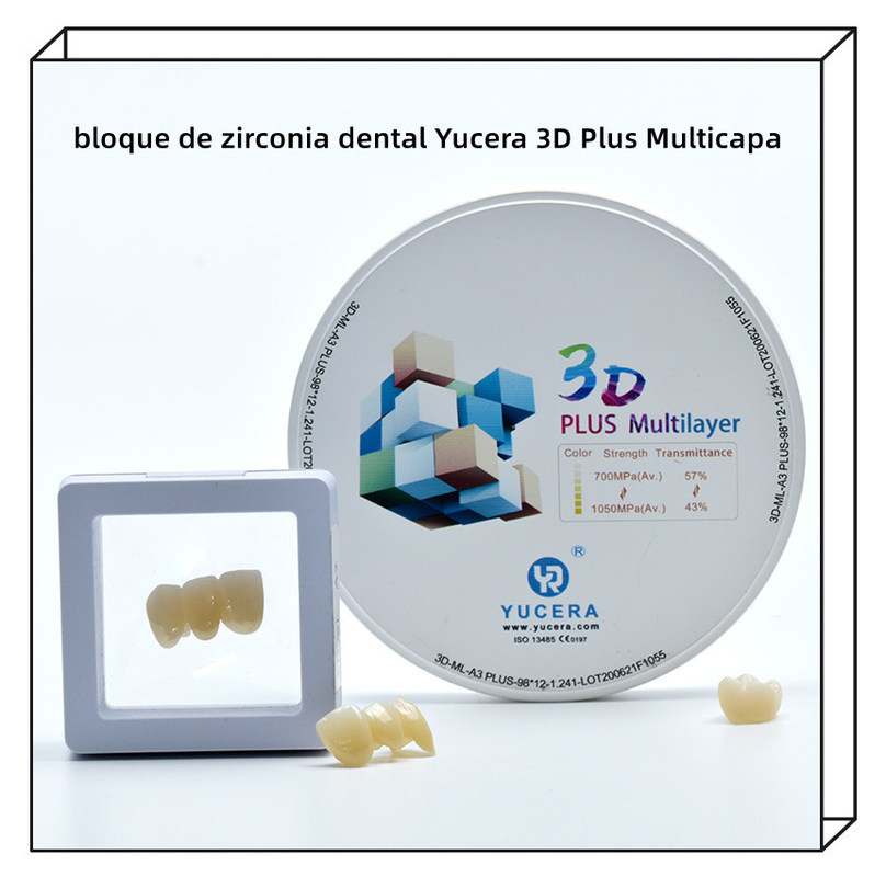 YUCERA 3D Plus Multicapa Superventas De Alta Resistencia 3D Multicapa Pre-Shades Zirconia Bloque Para Lab Dental Sistema CAD CAM