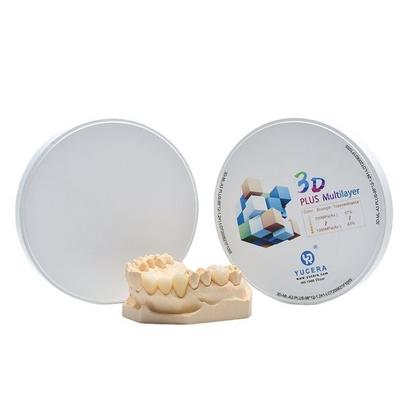 The Best Selling Dental Zirconia Disc 3D Plus Multilayer Preshaded Zirconium Blank for False Teeth
