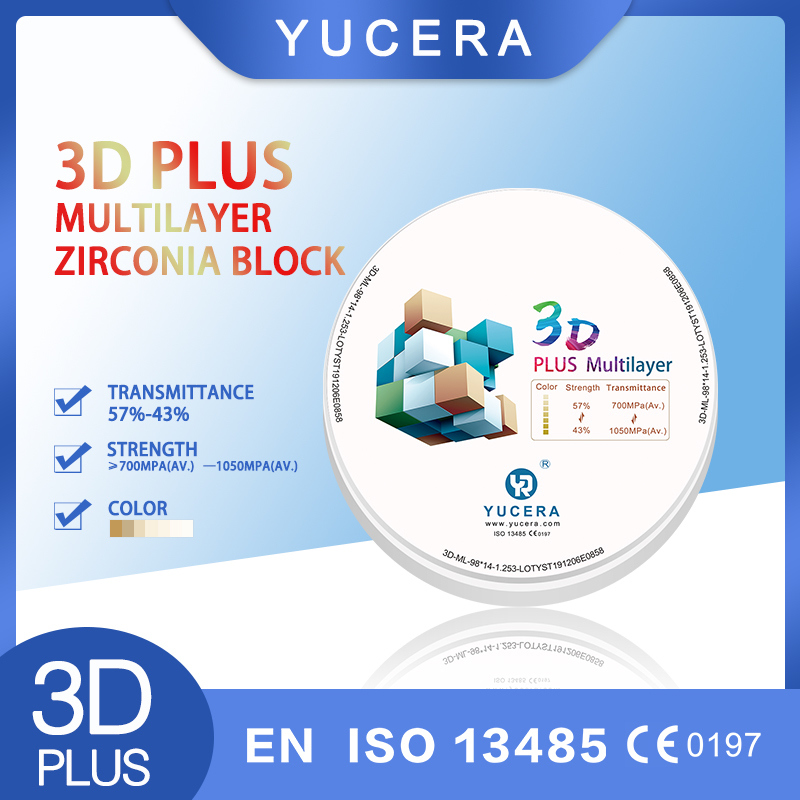 Dental Consumable Dental Zirconia Block Price 3d Plus Zirconia Dental Block Ceramic for Cad Cam