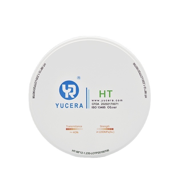 Yucera Price for Promotion Dentist Denture Zirconia Disc Zirconia HT White Dental Zircon Blocks