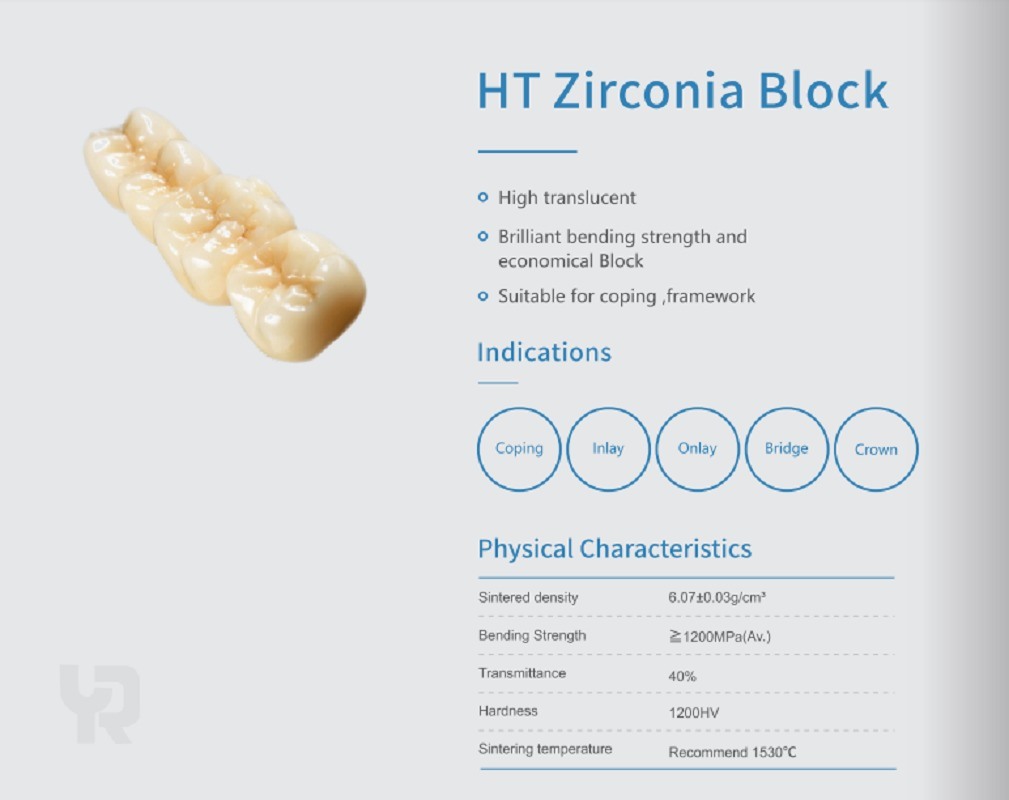 Yucera Price for Promotion Dentist Denture Zirconia Disc Zirconia HT White Dental Zircon Blocks
