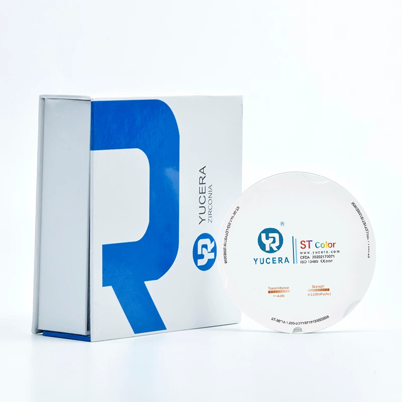 YUCERA  ST Color Zirconia Block 95mm Dental Lab Materials ST Colored Zirconia Disc Cad Cam Dental Zirconia Block