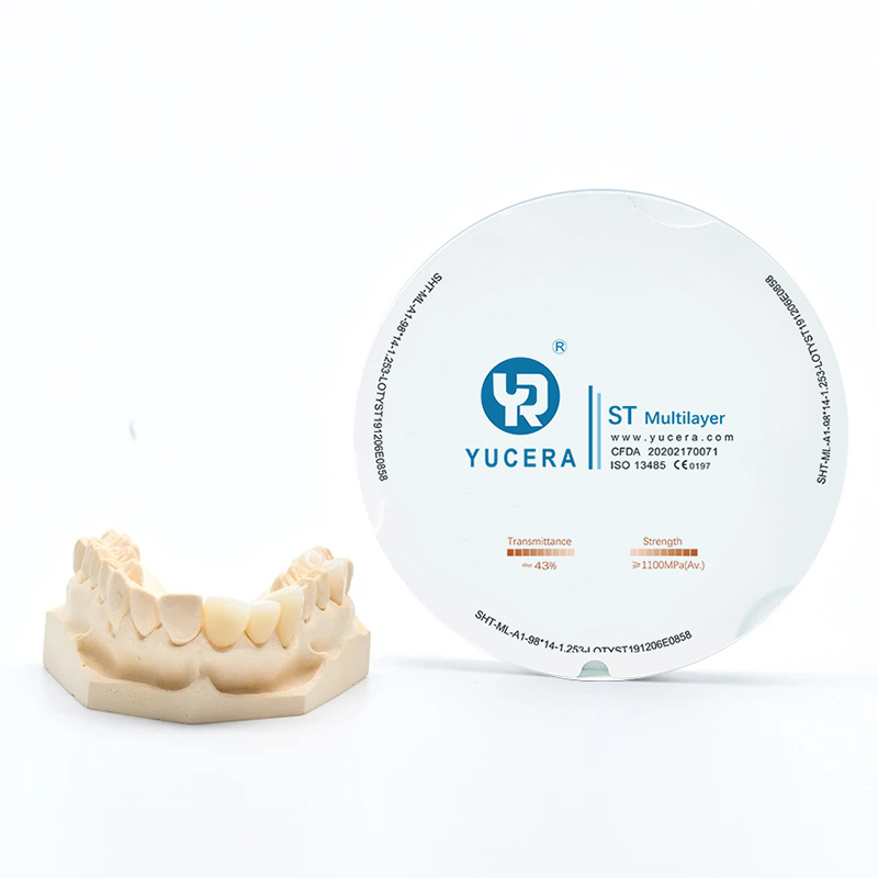 YUCERA  ST Multilayer  Zirconia Block Yucera Lab Laboratory  ST CAD CAM 98 95 AG  Multilayer Transparency Dental Zirconia Block
