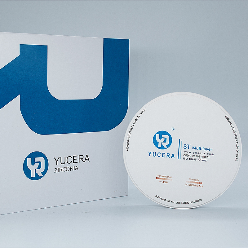 YUCERA  ST Multilayer  Zirconia Block Yucera Lab Laboratory  ST CAD CAM 98 95 AG  Multilayer Transparency Dental Zirconia Block