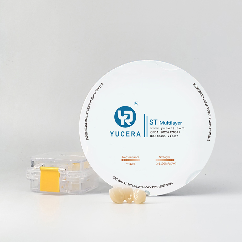 YUCERA  ST Multilayer Yucera Pre Sintered Zirconia Dental Ceramic Materials Multilayer With 16 Colors