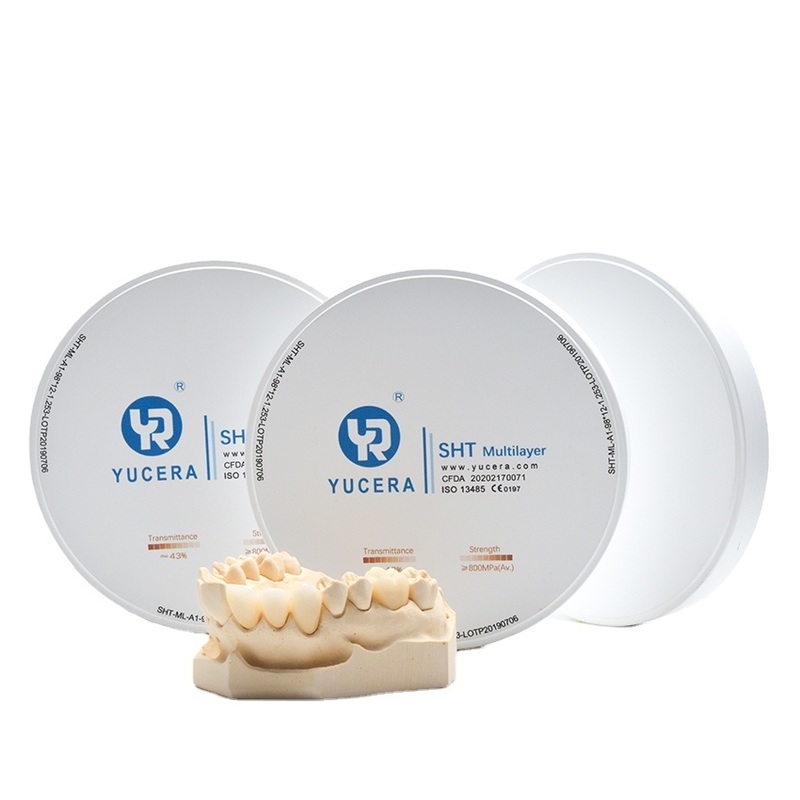 YUCERA  SHT Multilayer Zirconia Block Wholesale Brand New Customized Popular Selling Pre-Shaded SHT Dental Laboratory