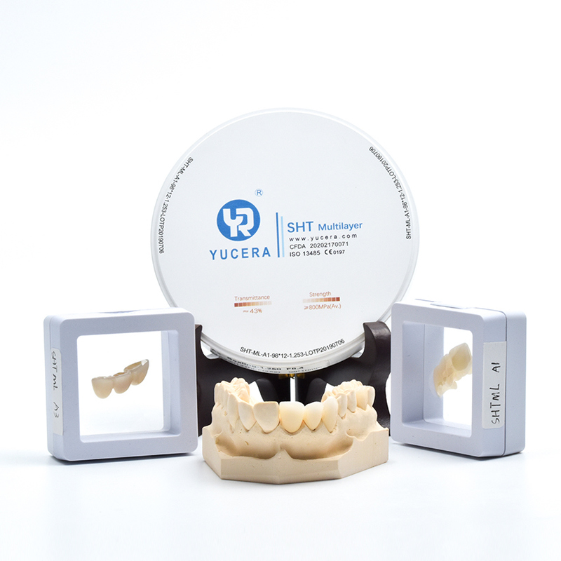 YUCERA  SHT Multilayer Zirconia Block Wholesale Brand New Customized Popular Selling Pre-Shaded SHT Dental Laboratory