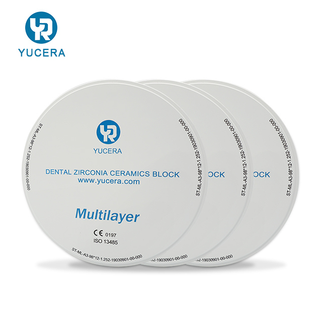 YUCERA  SHT Multilayer Zirconia Block Wholesale Brand New Customized Popular Selling Pre-Shaded SHT Dental Laboratory