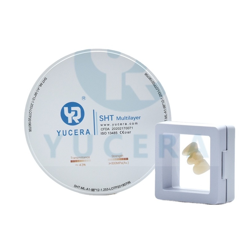 YUCERA  SHT Multilayer Zirconia Block Wholesale Brand New Customized Popular Selling Pre-Shaded SHT Dental Laboratory