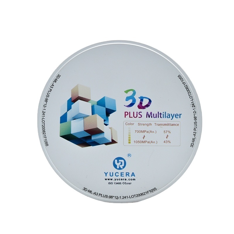 Yucera 3D Plus Zirconia Blocks Supplier Crowns for CAD/CAM System/Dental Zirconia for Laboratory