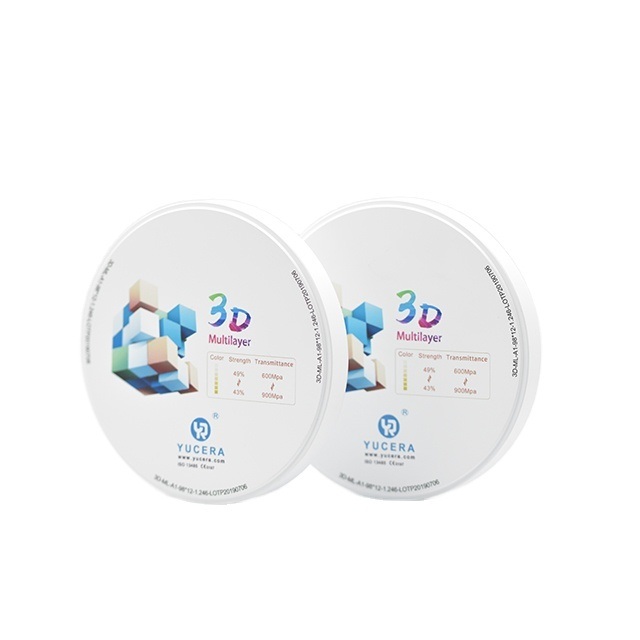 Yucera Zirconia Block CAD CAM Open System High Translucency Zirconia 3D Multilayer
