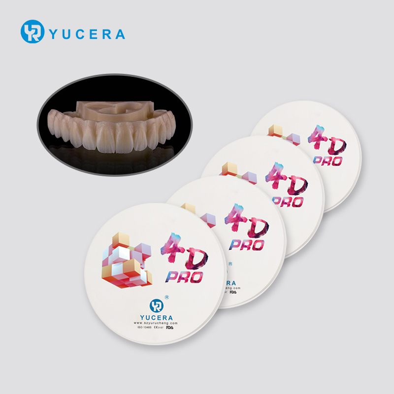 YUCERA 4D PRO Multilayer Dental Zirconia Block NEW Printing 14mm Open System CAD CAM Dental Zirconia Blocks