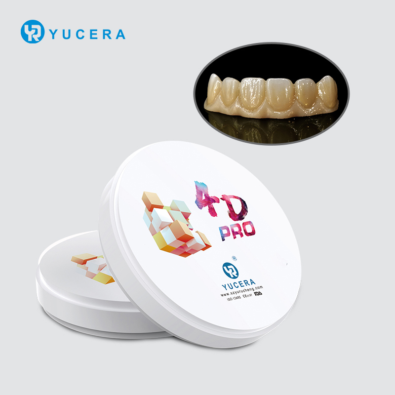 YUCERA 4D PRO Multilayer Zirconia Dental Block  Used by Dental Laboratories to Crave Strong and Translucent Crowns and Bridges