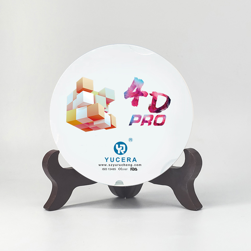 43%-57% Translucency 700-1200 MPa Bending Strength YUCERA Dental 98mm Open System CAD/CAM 4D Pro Multilayer Zirconia Block