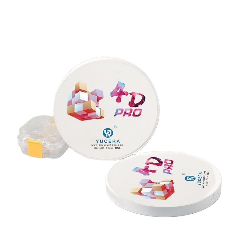 YUCERA 4D PRO Multilayer Dental Zirconia Block Used by Dental Laboratories to Create Strong and Translucent Crowns