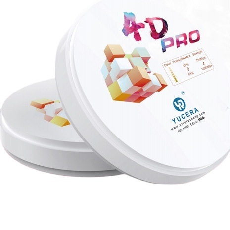 YUCERA Dental Implant Materials Cad Cam Material  8 Layers Color Gradient 4D Multilayer Zirconia Block Disc for Dental Lab