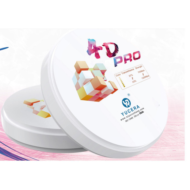 Hot Sale 4D Dental Ceramic Pre-Shaded Multilayer  Zirconia Block Cad Cam Dental Lab for Half Mouth